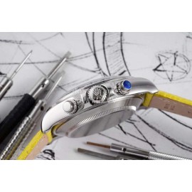 Rolex Tw Factory 904l Steel Leather Strap Watch Yellow