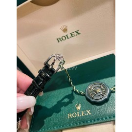 Rolex Square Dial Leather Strap Watch 