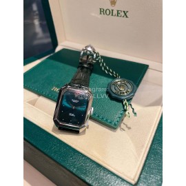 Rolex Square Dial Leather Strap Watch 