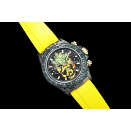 Rolex Yellow Rubber Strap Multifunctional Watch
