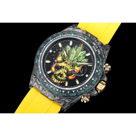 Rolex Yellow Rubber Strap Multifunctional Watch