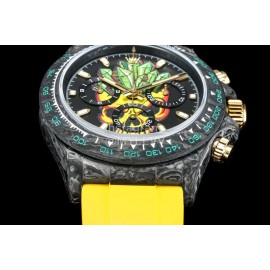 Rolex Yellow Rubber Strap Multifunctional Watch