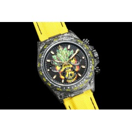 Rolex Soft Woven Strap Multifunctional Watch Yellow