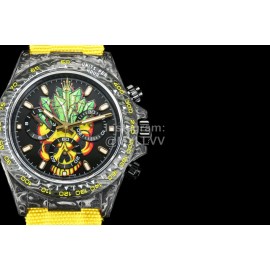 Rolex Soft Woven Strap Multifunctional Watch Yellow