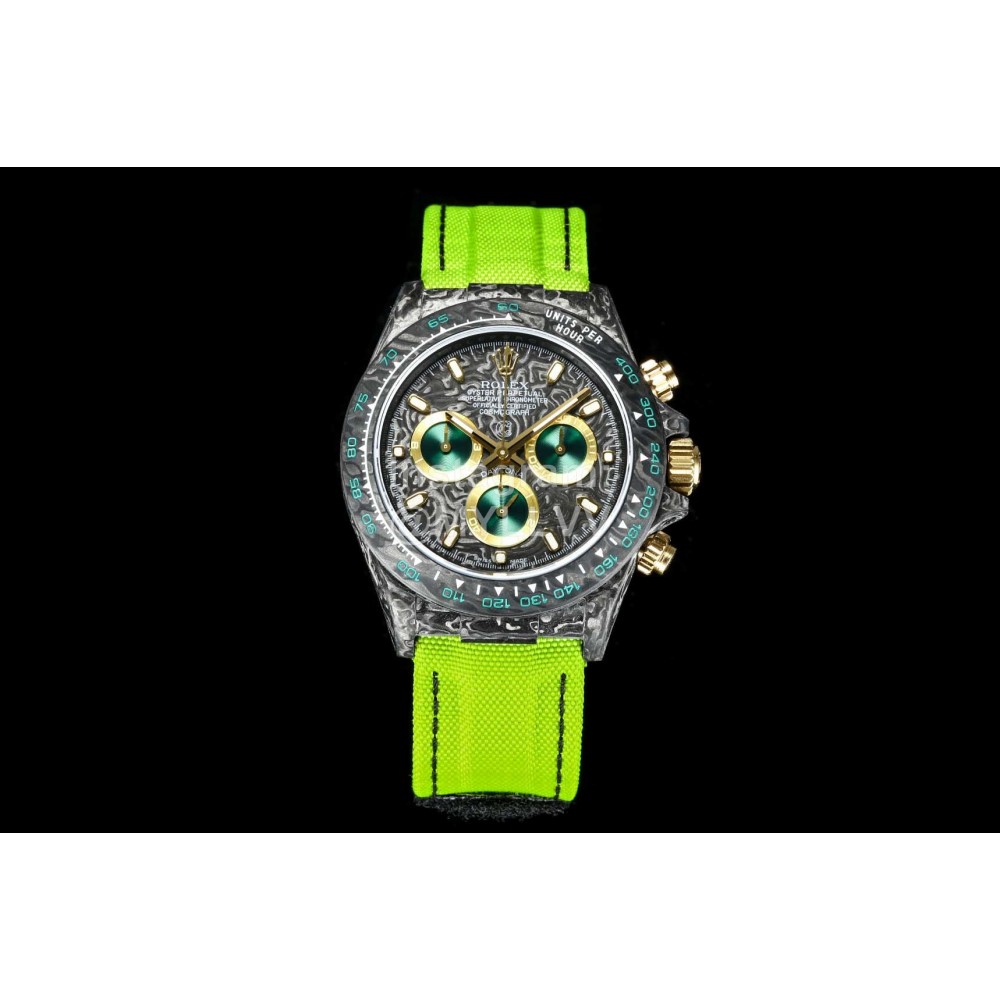 Rolex Soft Woven Strap Multifunctional Watch Green