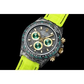 Rolex Soft Woven Strap Multifunctional Watch Green
