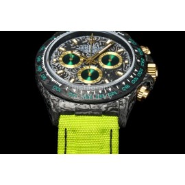 Rolex Soft Woven Strap Multifunctional Watch Green