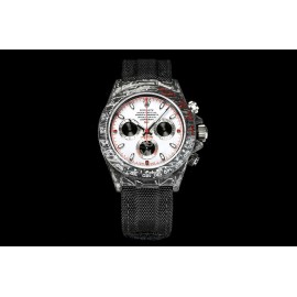 Rolex Soft Woven Strap Multifunctional Watch Black