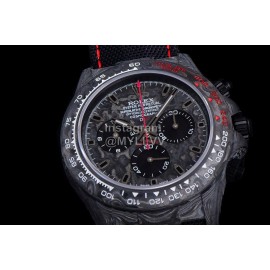 Rolex Soft Black Woven Strap Multifunctional Watch 