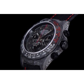 Rolex Soft Black Woven Strap Multifunctional Watch 