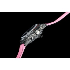 Rolex Pink Woven Strap Multifunctional Watch