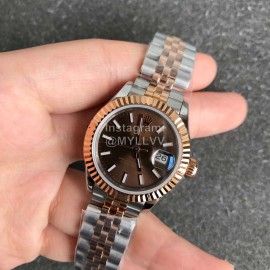 Rolex Datejust 28mm Brown Dial Steel Strap Watch 