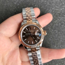 Rolex Datejust 28mm Brown Dial Steel Strap Watch 