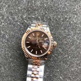 Rolex Datejust 28mm Brown Dial Steel Strap Watch 