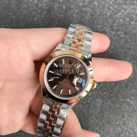 Rolex Datejust 28mm Dial Steel Strap Watch Brown