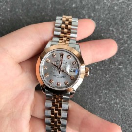 Rolex Datejust 28mm Dial Steel Strap Watch Silver