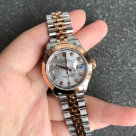 Rolex Datejust 28mm Dial Steel Strap Watch Silver