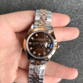 Rolex Datejust New 28mm Dial Steel Strap Watch Brown