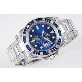 Rolex 904l Steel 40mm Dial Watch Dark Blue