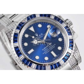 Rolex 904l Steel 40mm Dial Watch Dark Blue
