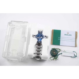 Rolex 904l Steel 40mm Dial Watch Dark Blue