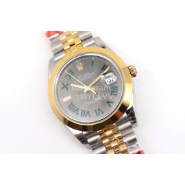 Rolex New 904l Steel 41mm Gray Dial Watch