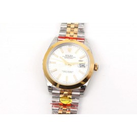 Rolex New 904l Steel 41mm White Dial Watch