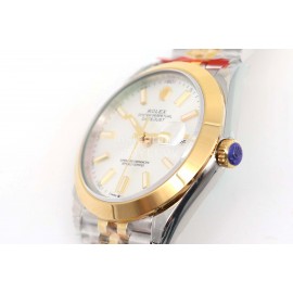 Rolex New 904l Steel 41mm White Dial Watch