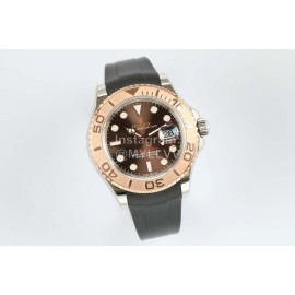 Rolex Sapphire Crystal Rubber Strap Watch Brown