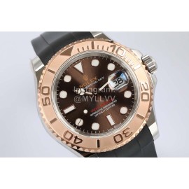 Rolex Sapphire Crystal Rubber Strap Watch Brown
