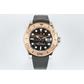 Rolex Sapphire Crystal Rubber Strap Watch Black