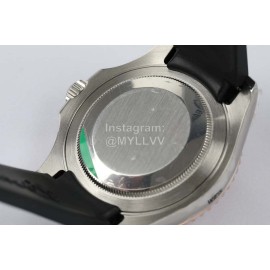 Rolex Sapphire Crystal Rubber Strap Watch Black