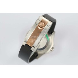 Rolex Sapphire Crystal Rubber Strap Watch Black