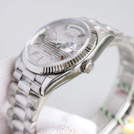 Rolex Tw Factory 316 Steel Diamond Dial Watch Silver