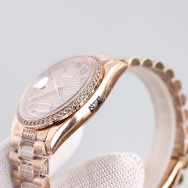 Rolex Tw Factory Diamond Dial 316 Steel Watch Rose Gold