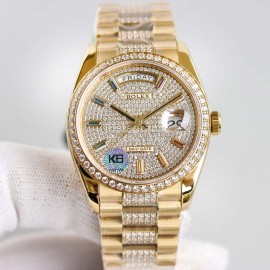 Rolex Tw Factory Diamond Dial 316 Steel Watch Gold