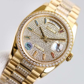 Rolex Tw Factory Diamond Dial 316 Steel Watch Gold