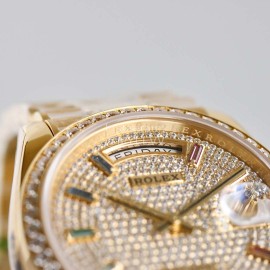 Rolex Tw Factory Diamond Dial 316 Steel Watch Gold