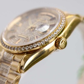 Rolex Tw Factory Diamond Dial 316 Steel Watch Gold