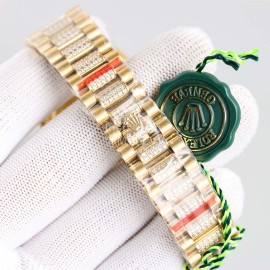 Rolex Tw Factory Diamond Dial 316 Steel Watch Gold