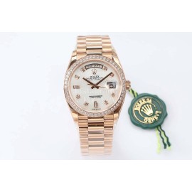 Rolex Steel Strap 36mm Dial Diamond Watch White 