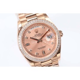 Rolex Steel Strap 36mm Dial Diamond Watch Rose Gold