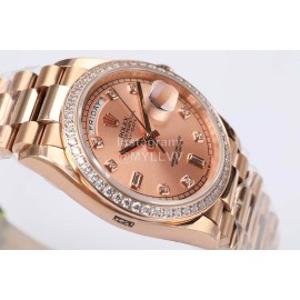 Rolex Steel Strap 36mm Dial Diamond Watch Rose Gold