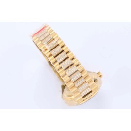 Rolex New Steel Strap 36mm Brown Dial Diamond Watch