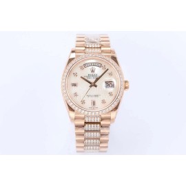 Rolex New 36mm Dial Steel Strap Diamond Watch