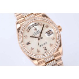 Rolex New 36mm Dial Steel Strap Diamond Watch