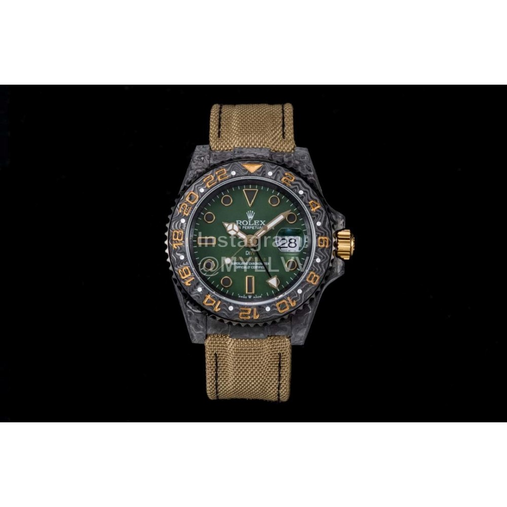Rolex Soft Brown Strap Multifunctional Watch 