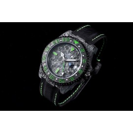 Rolex Soft Black Strap Multifunctional Watch 