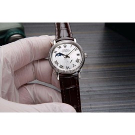 Rolex Roman Numeral Dial Sapphire Crystal Watch For Women Brown