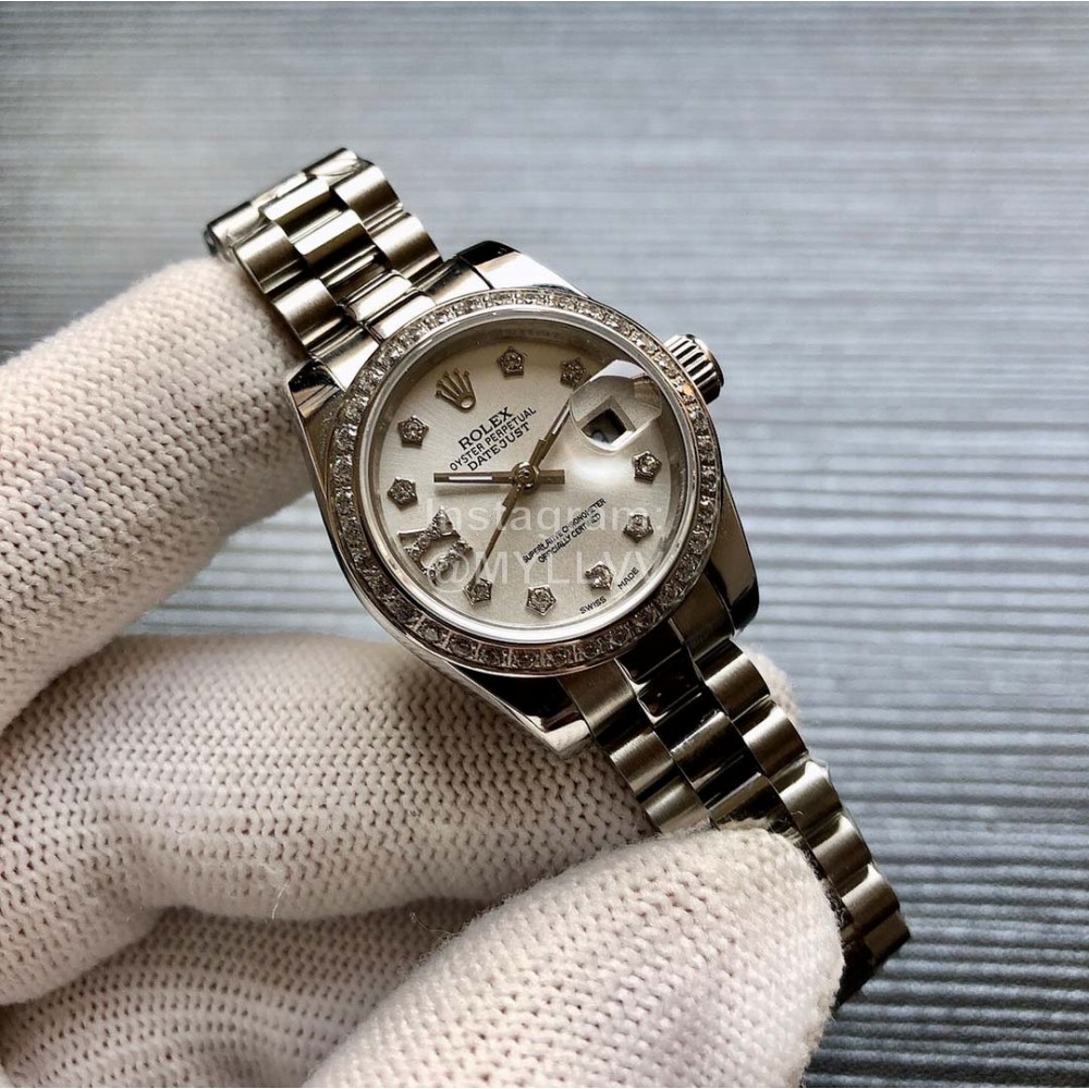 Rolex 316l Steel 28mm Dial Watch For Women